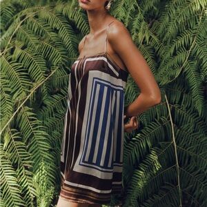 Reformation Aymie Silk Dress in Bay Window